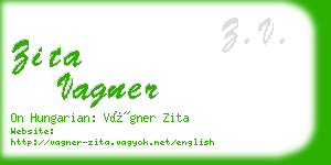 zita vagner business card